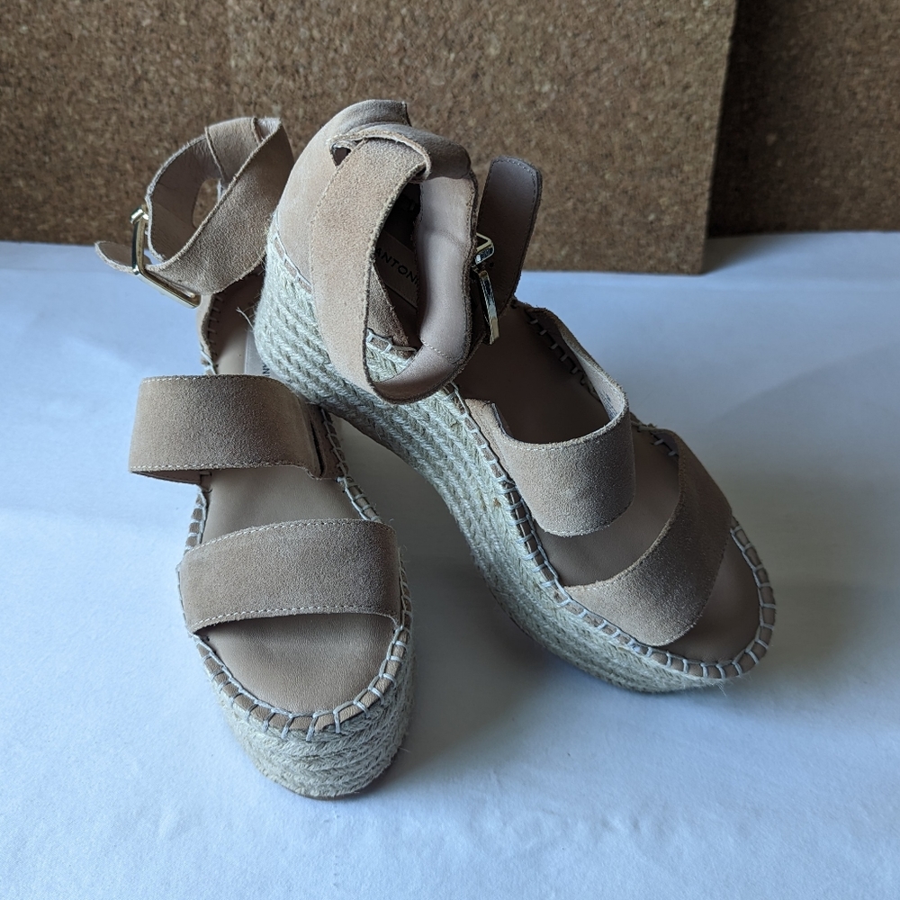 Antonio Melani Bayshore Espadrille Platform Wedge Sandals Size 7.5 in Taupe